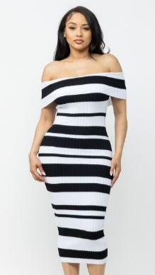 Off Shoulder Bodycon Dress for Success