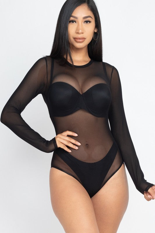 Sheer Longsleeve Bodysuit